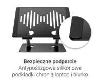 Silver Monkey Aluminiowa podstawka pod laptopa Ergo Fix - 1479558 - zdjęcie 4